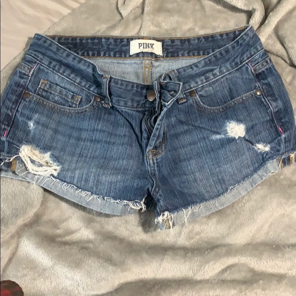PINK denim shorts